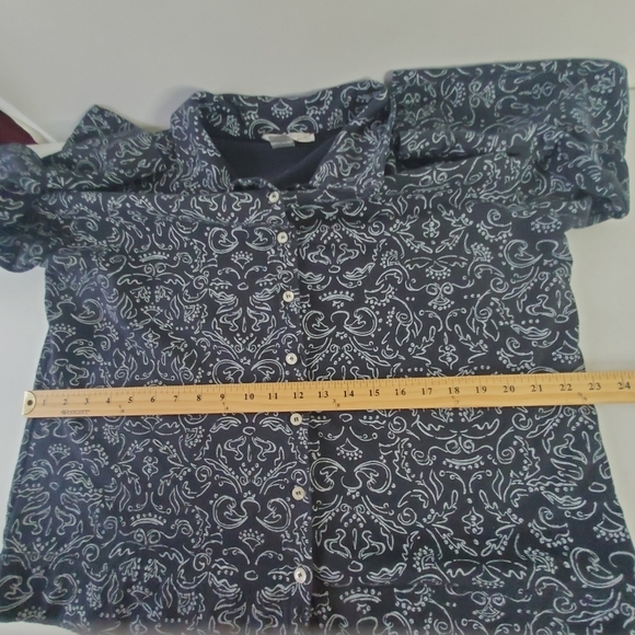 Fresh Produce Paisley Shacket Size XL Long Sleeve Cotton Shirt Jacket Blue - Picture 5 of 10